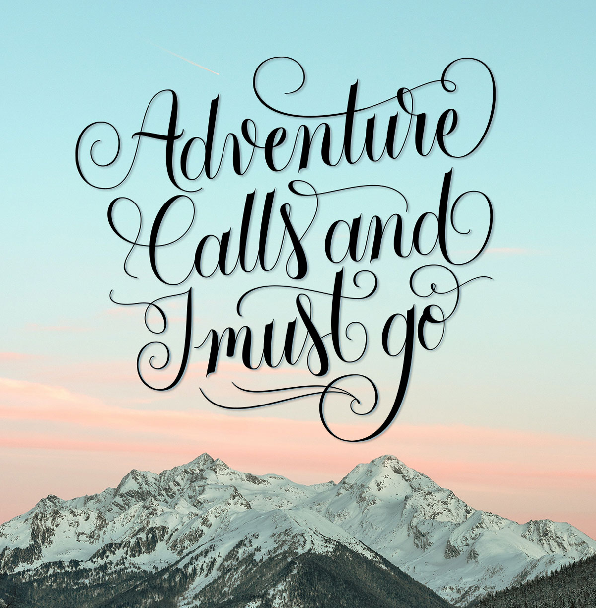 CalliLetters-Handlettering-auf-Foto-Adventure-Sandra-Brezina-Wien