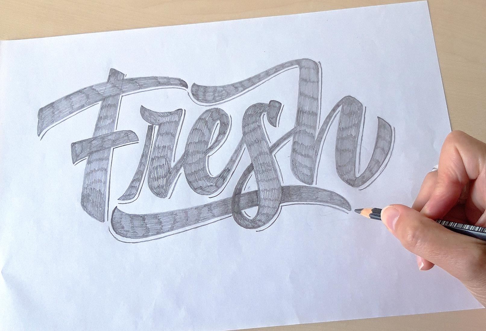 CalliLetters-Lettering-Bleistiftskizze-Final-Fresh-Logo-SandraBrezina
