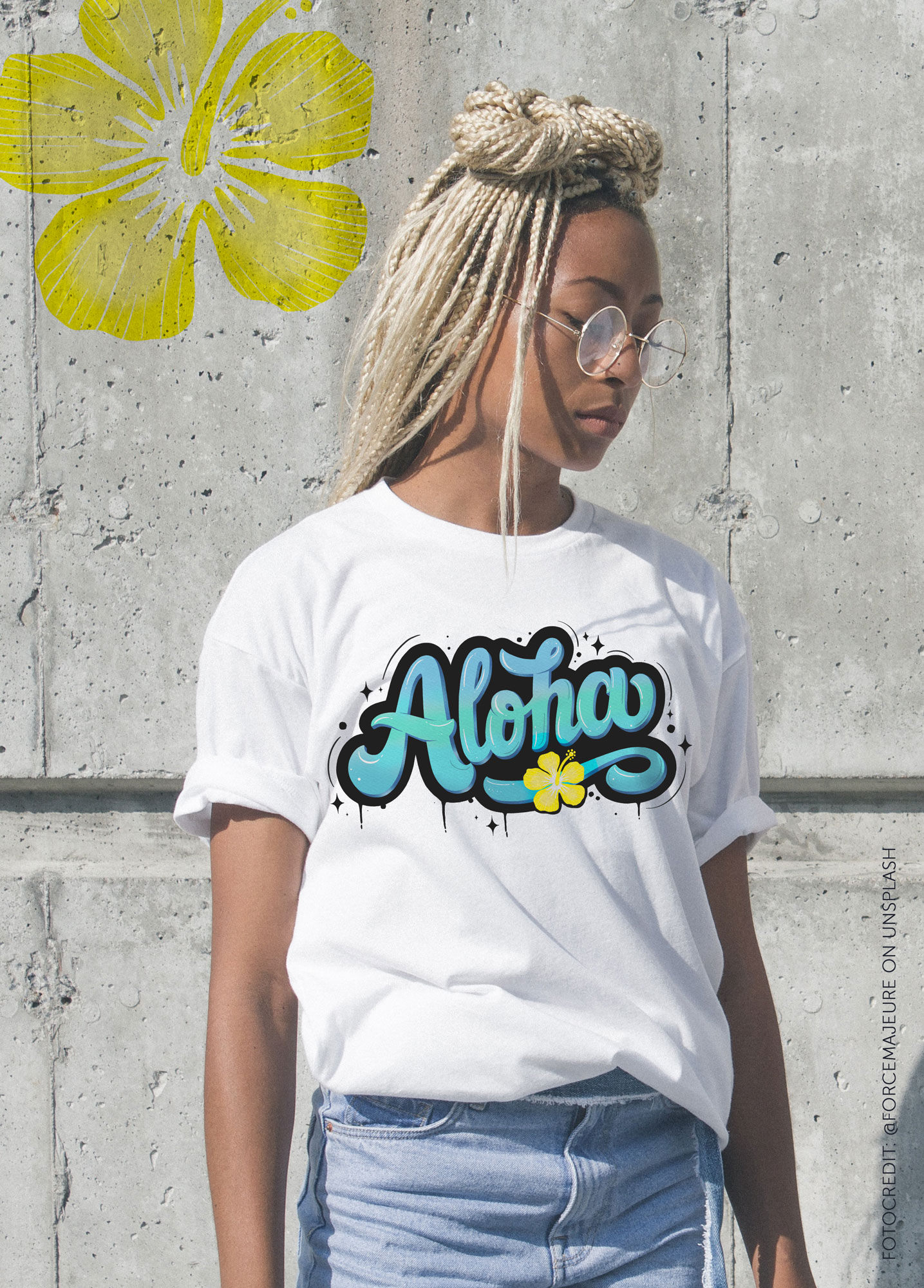 CalliLetters-T-Shirt-Handlettering-Aloha-Sandra-Brezina