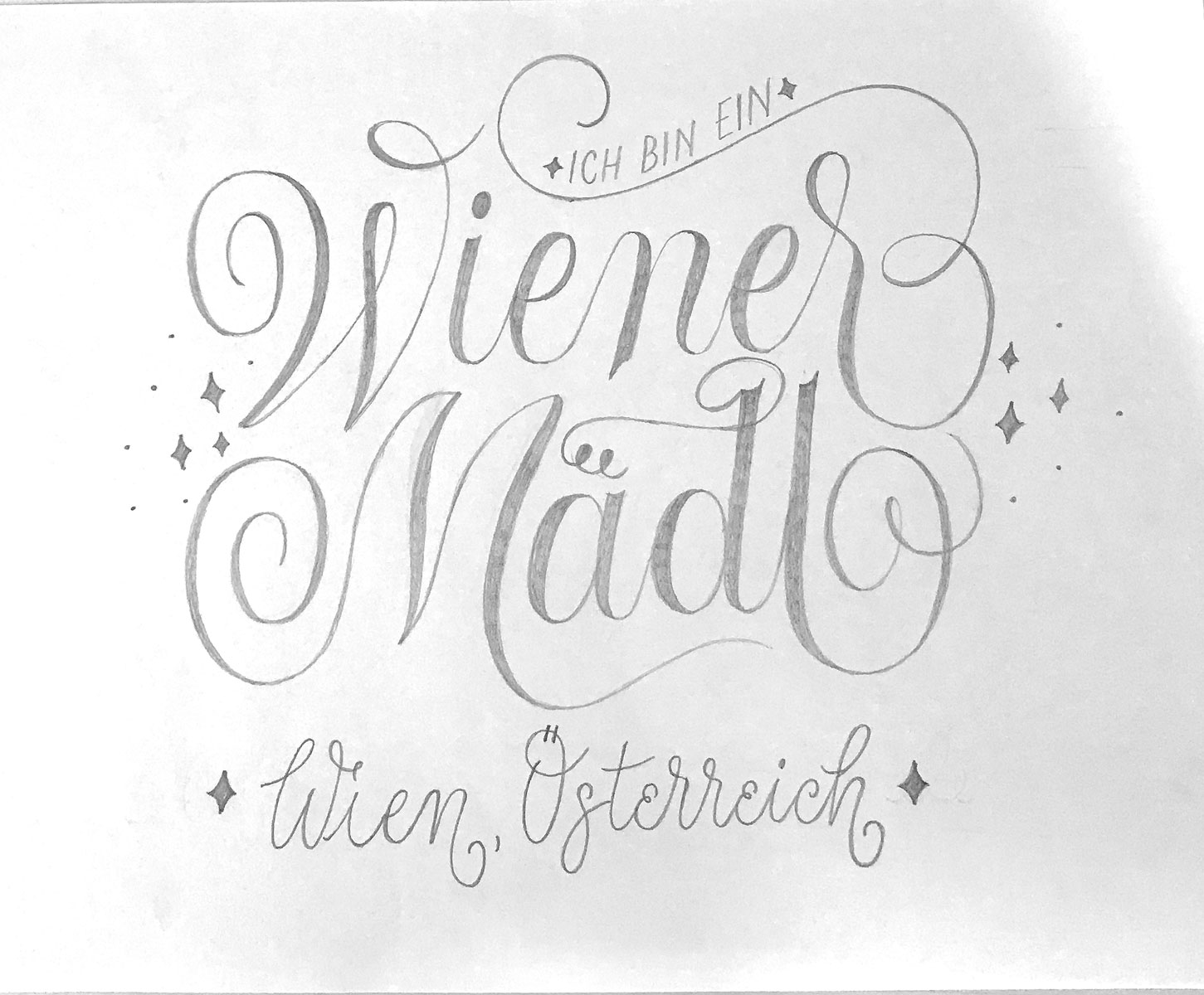 CalliLetters-WienerMadl-Vektorlettering-Skizze