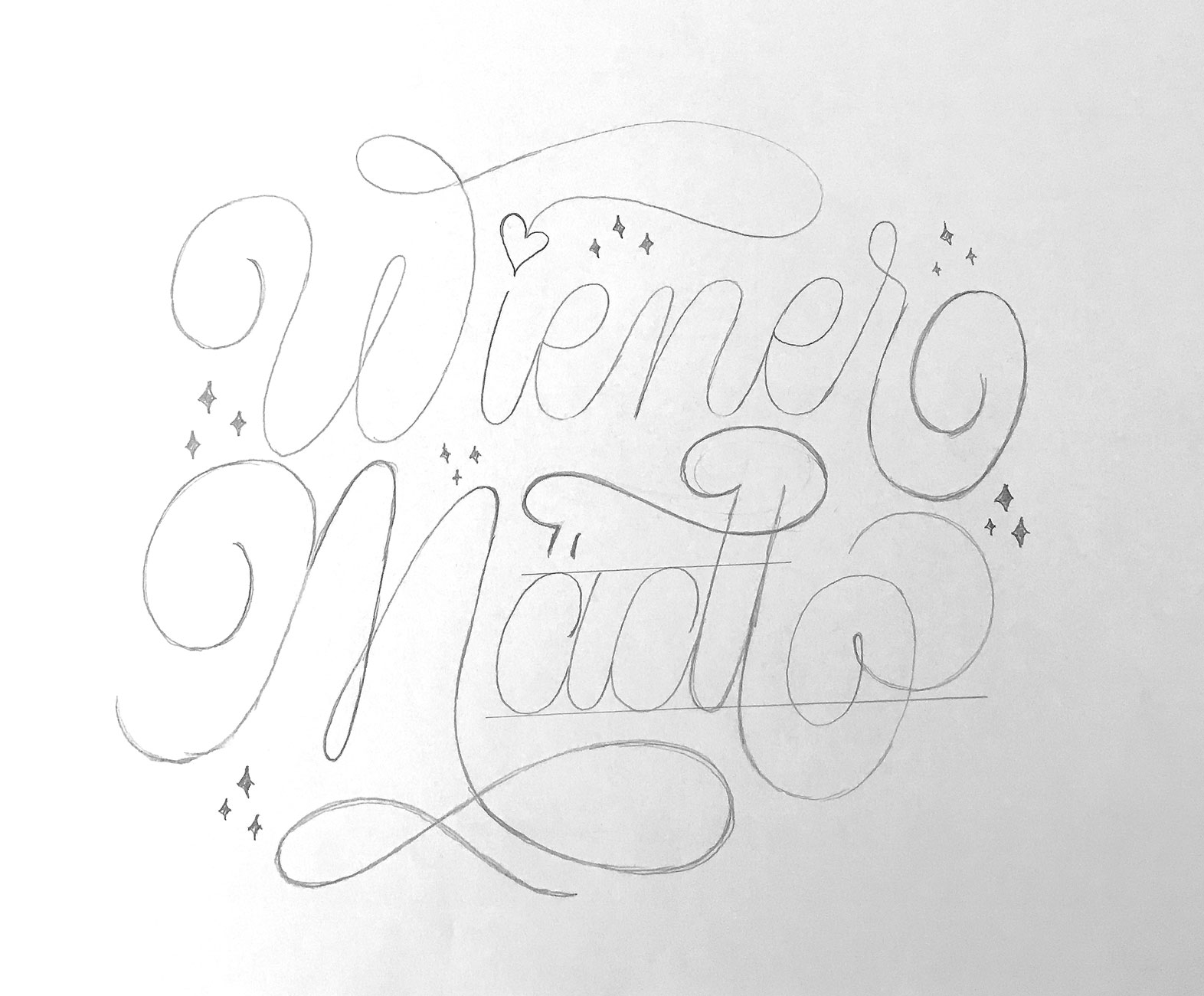 CalliLetters-Vektorlettering-Bleistiftskizze-Buchstabenskelett-Wiener-Madl-SandraBrezina