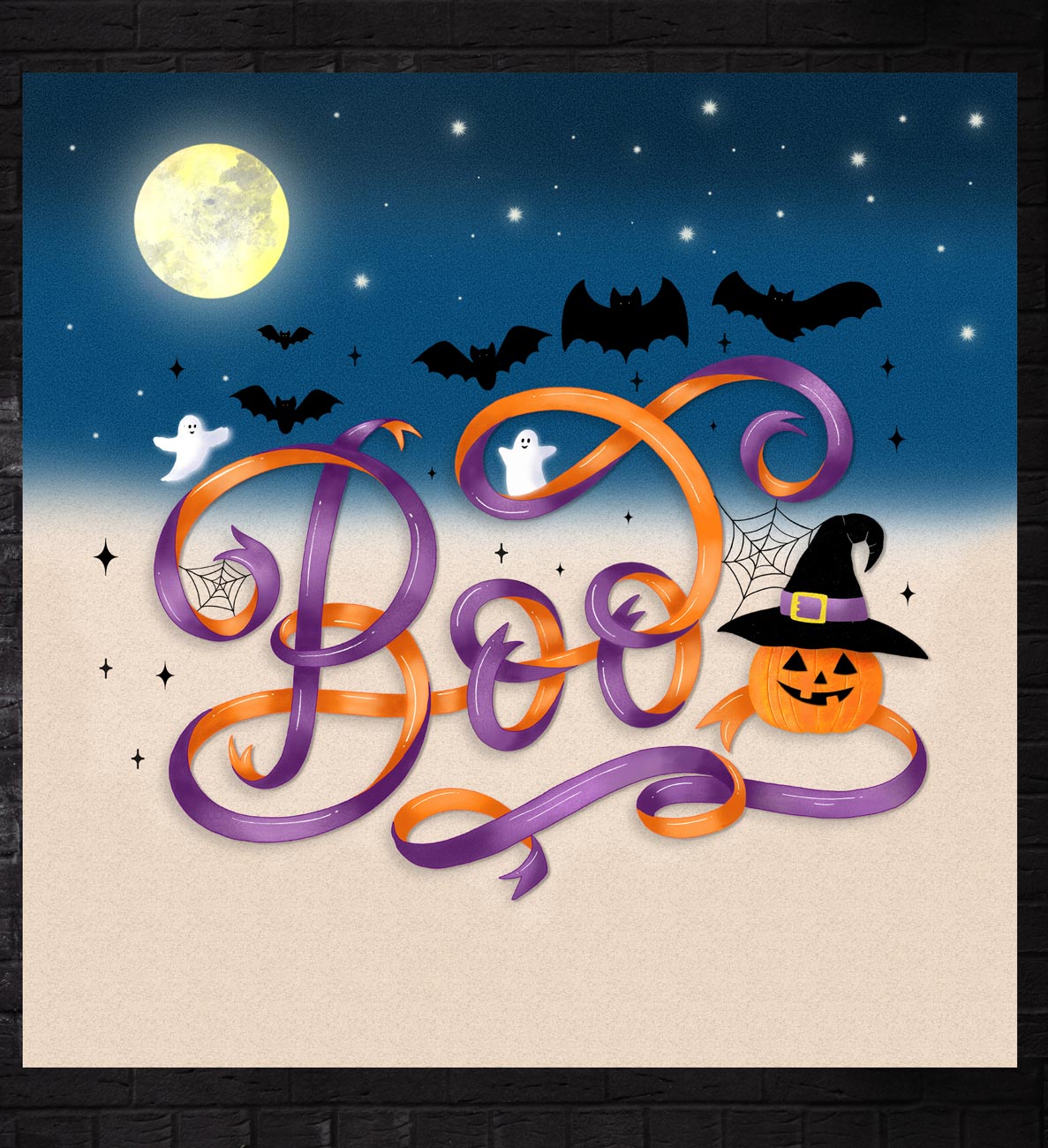 CalliLetters-Illustration-Handlettering-Halloween-Ribbonlettering-Wien-Sandra-Brezina