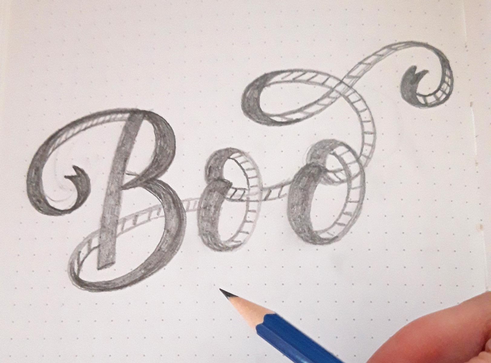 CalliLetters-Ribbon-Lettering-Boo-Sandra-Brezina