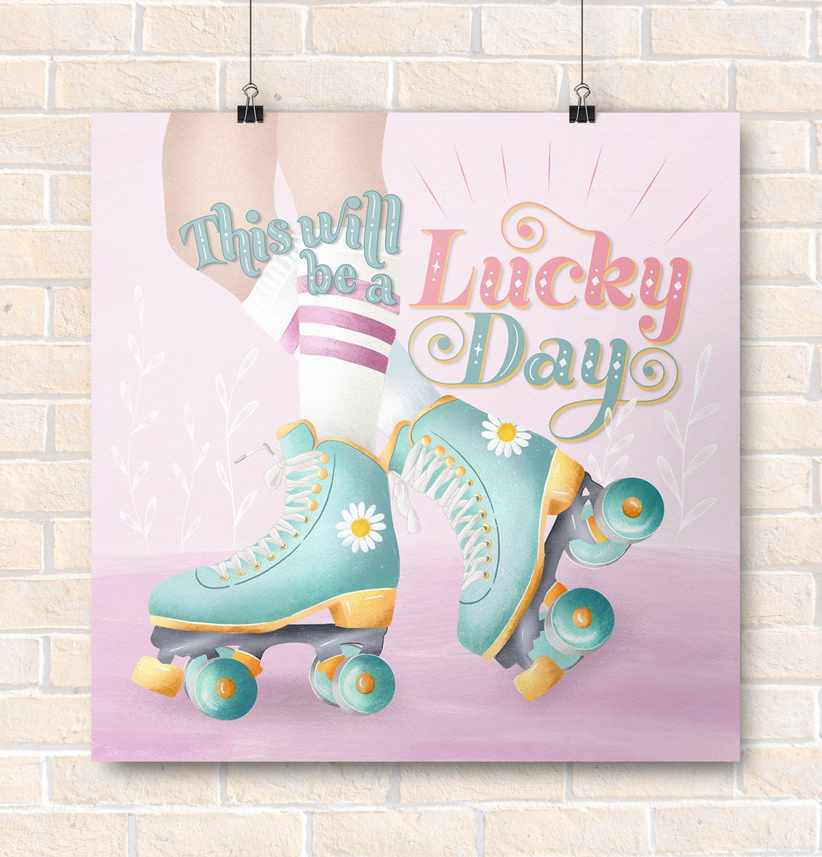 CalliLetters-Lucky-Day-Rollerskates-Illustration-Handlettering-Sandra-Brezina