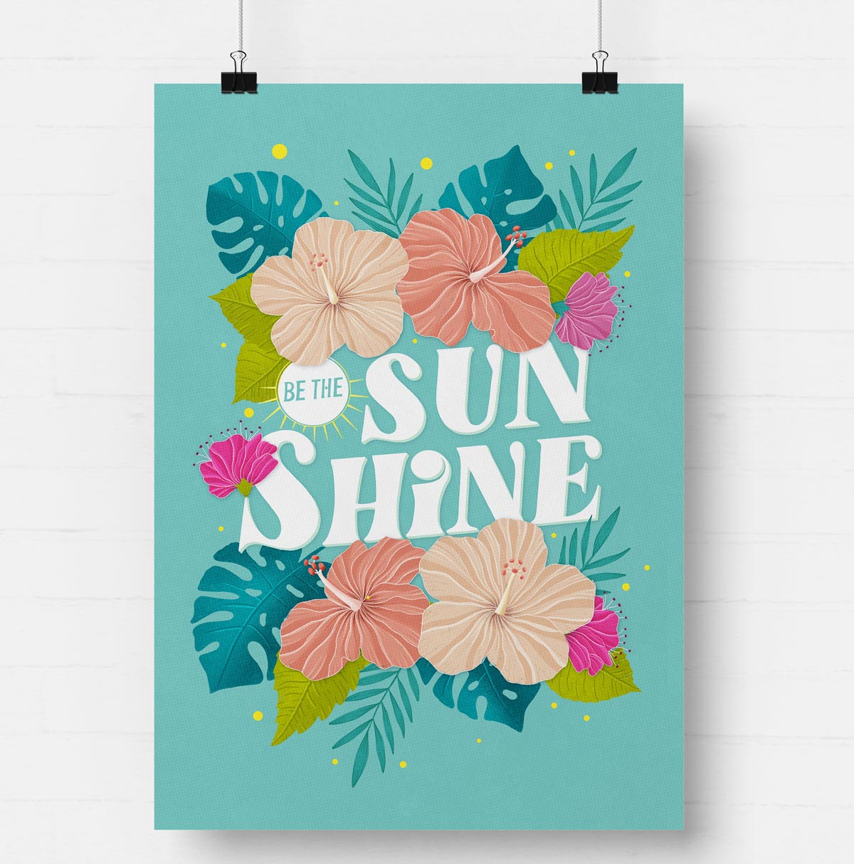 CalliLetters-Handlettering-Be-The-Sunshine-Illustration-Sandra-Brezina